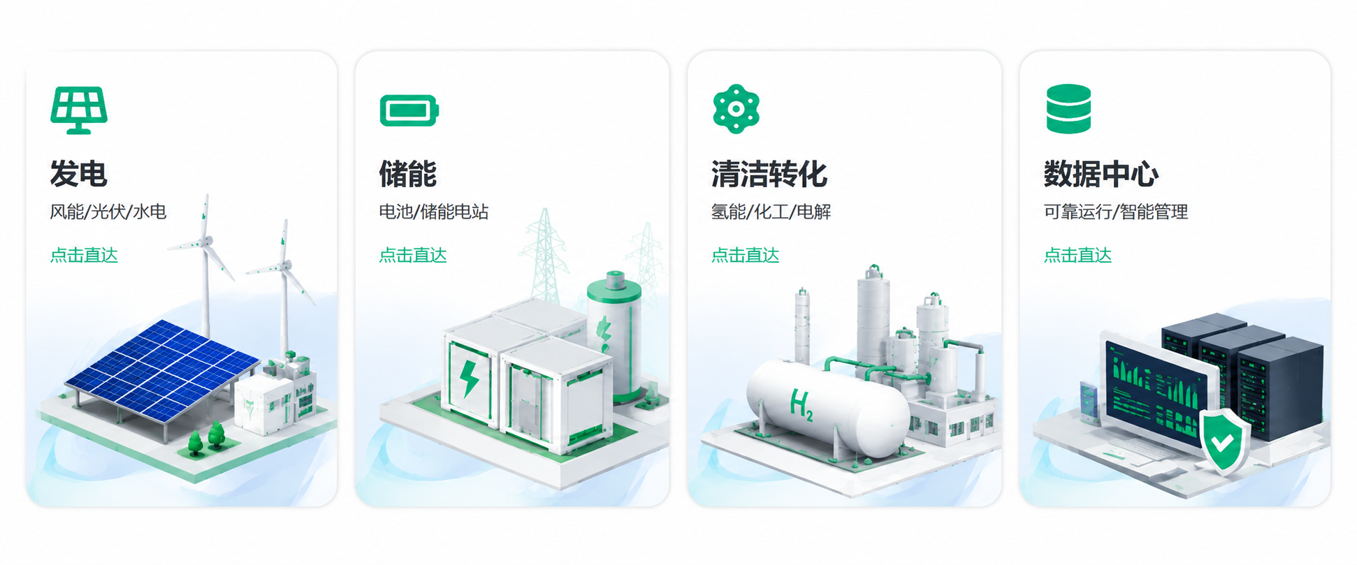 发电、储能、清洁转化、数据中心导航